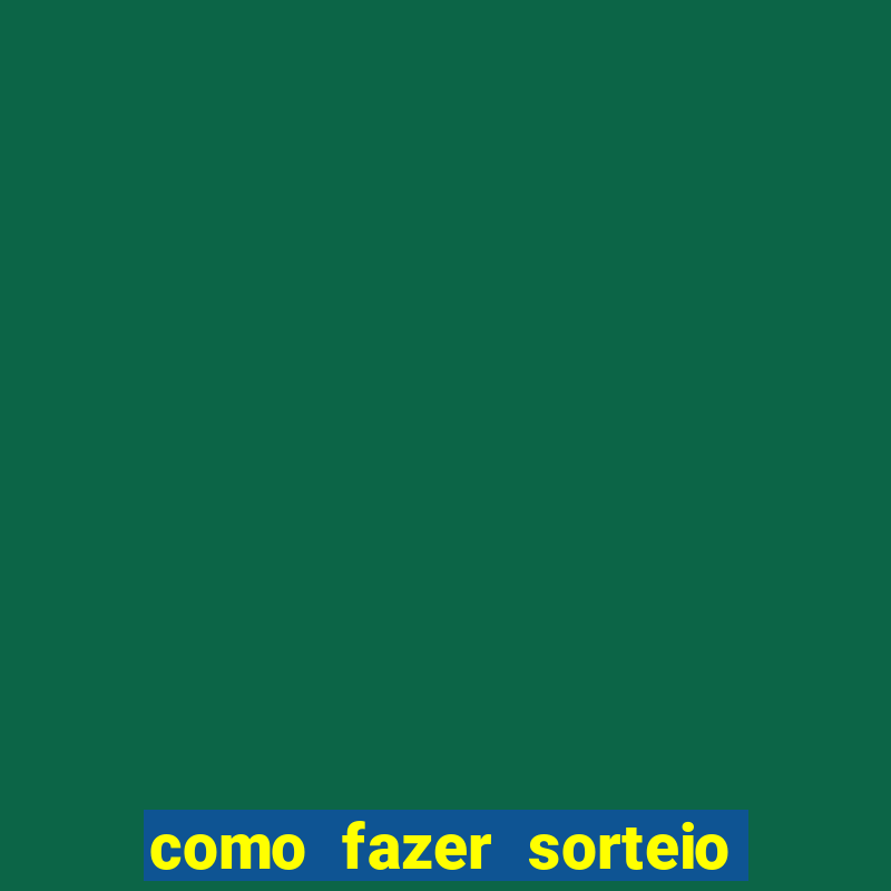 como fazer sorteio de cores online